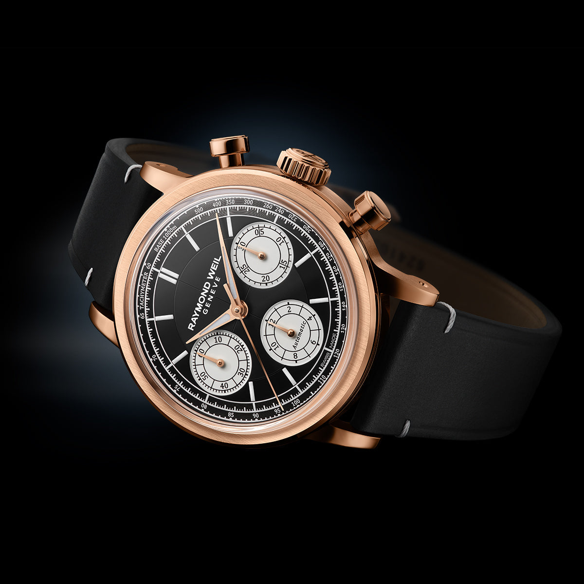 Raymond Weil Millesime Automatic Tri-Compax Chronograph Black Sector Watch RMW-1761 Image 4