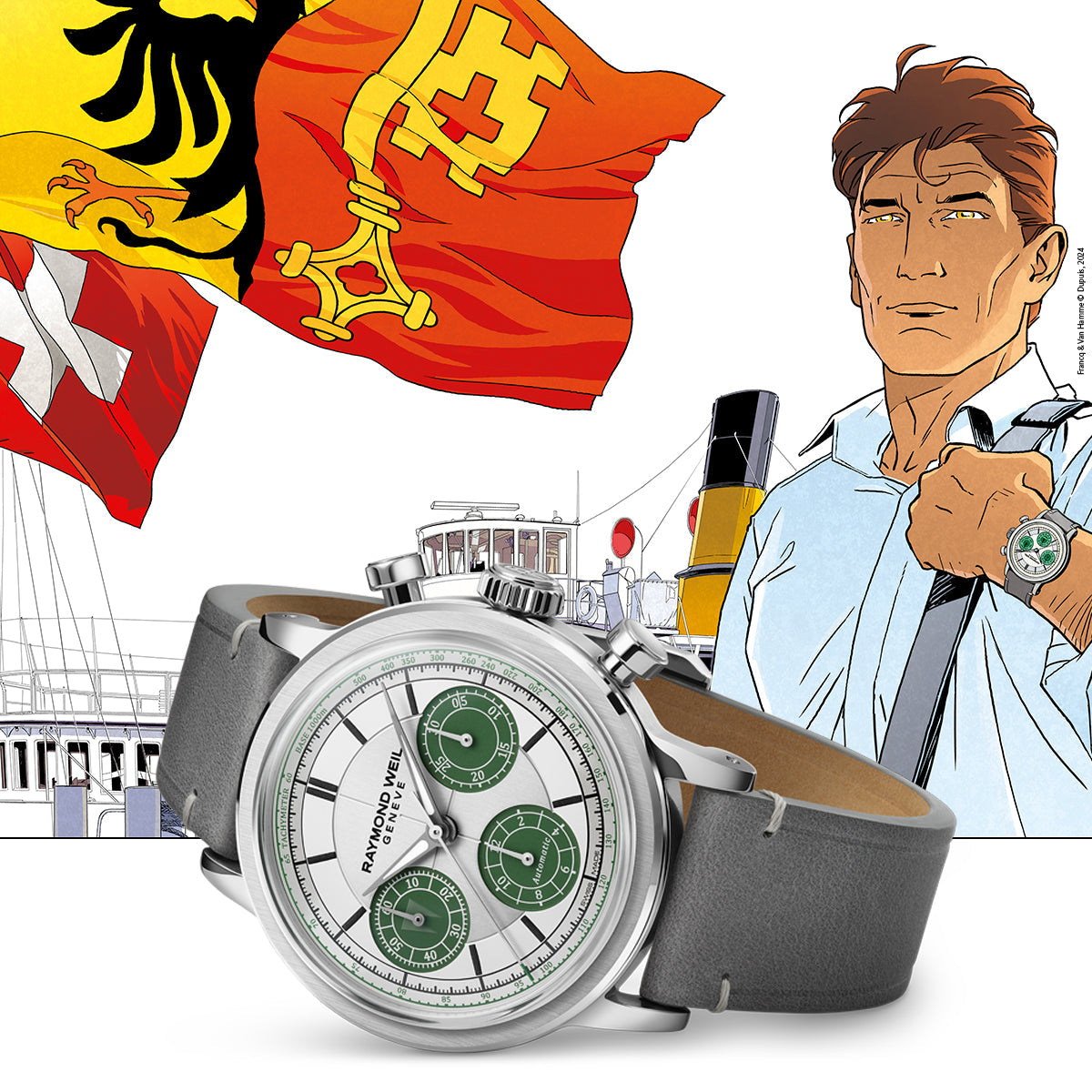 Raymond Weil Millesime Tri-Compax Chronograph Largo Winch Limited Edition Watch RMW-1734 Image 7