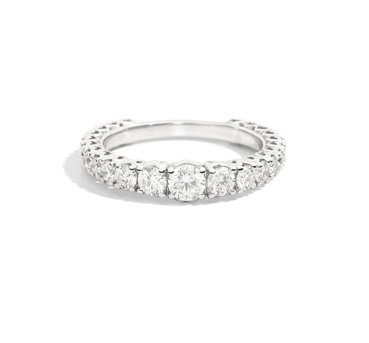 Recarlo Anniversary 18ct White Gold Diamond Ring REC-277 Image 1