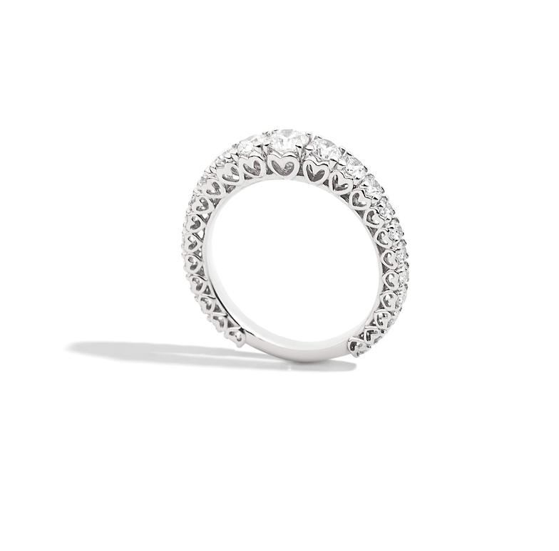 Recarlo Anniversary 18ct White Gold Diamond Ring REC-277 Image 2