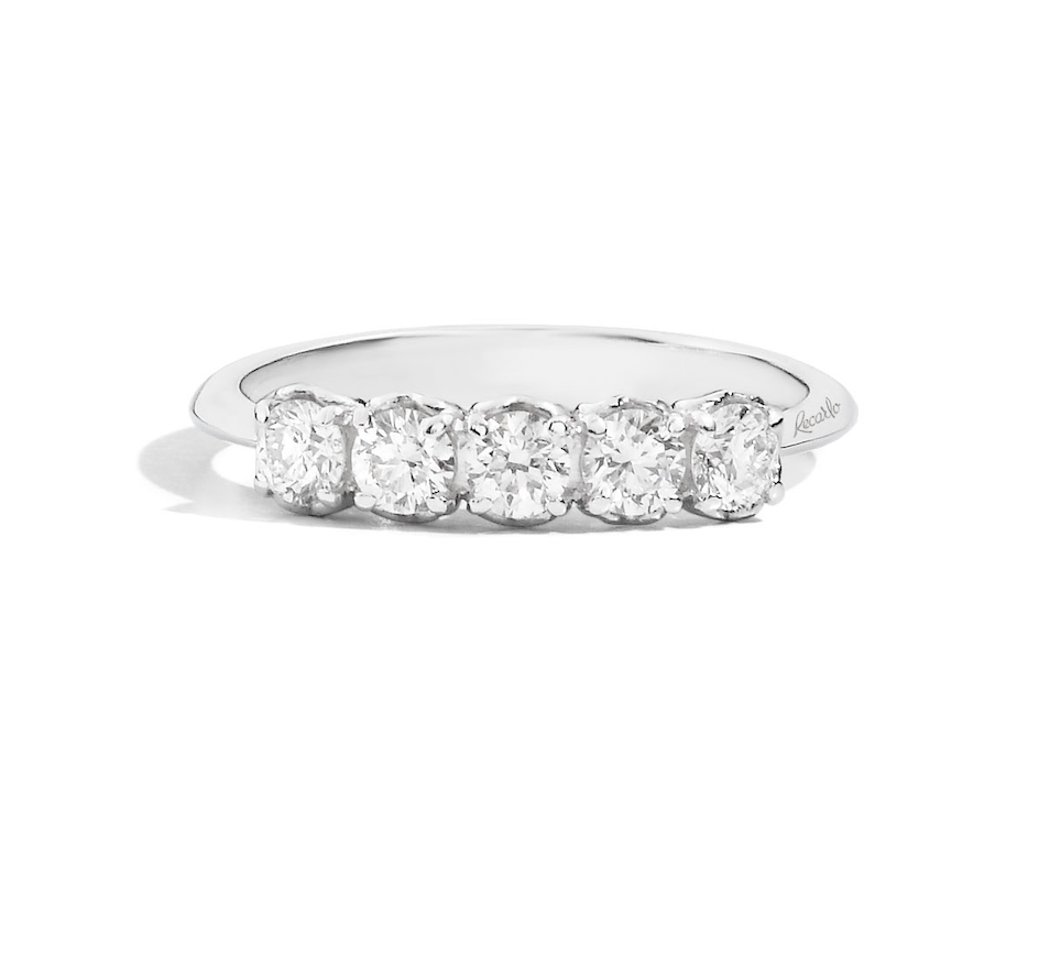 Recarlo Anniversary 18ct White Gold Diamond Ring REC-292 Image 1