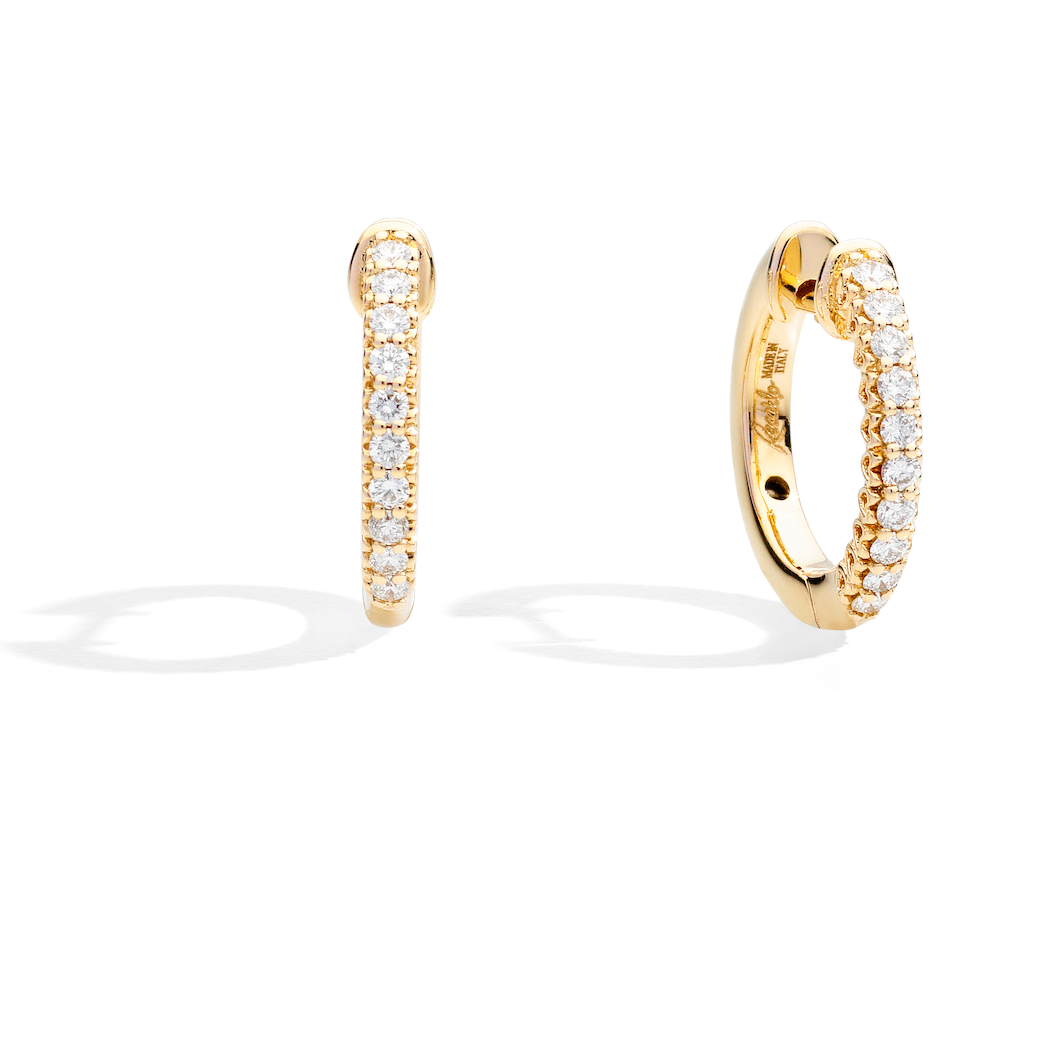 Recarlo Anniversary 18ct Yellow Gold Diamond Earrings REC-252 Image 1