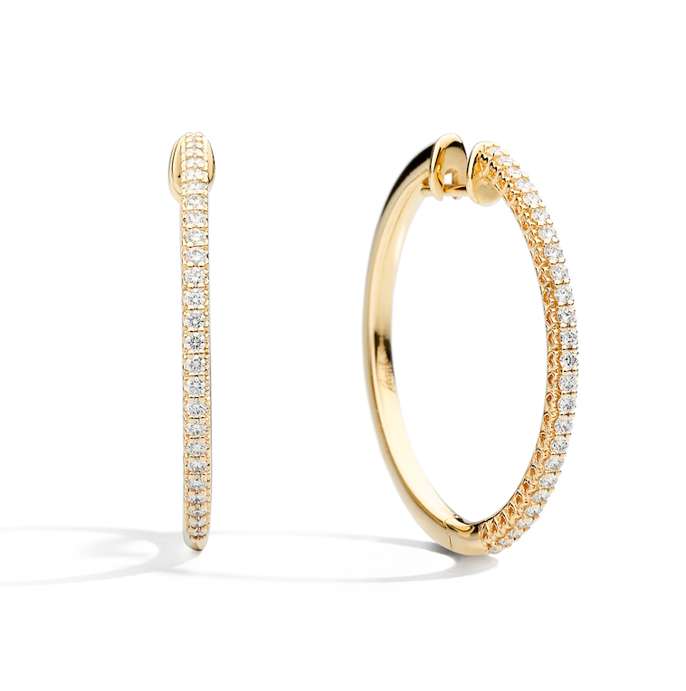 Recarlo Anniversary 18ct Yellow Gold Diamond Earrings REC-255 Image 1