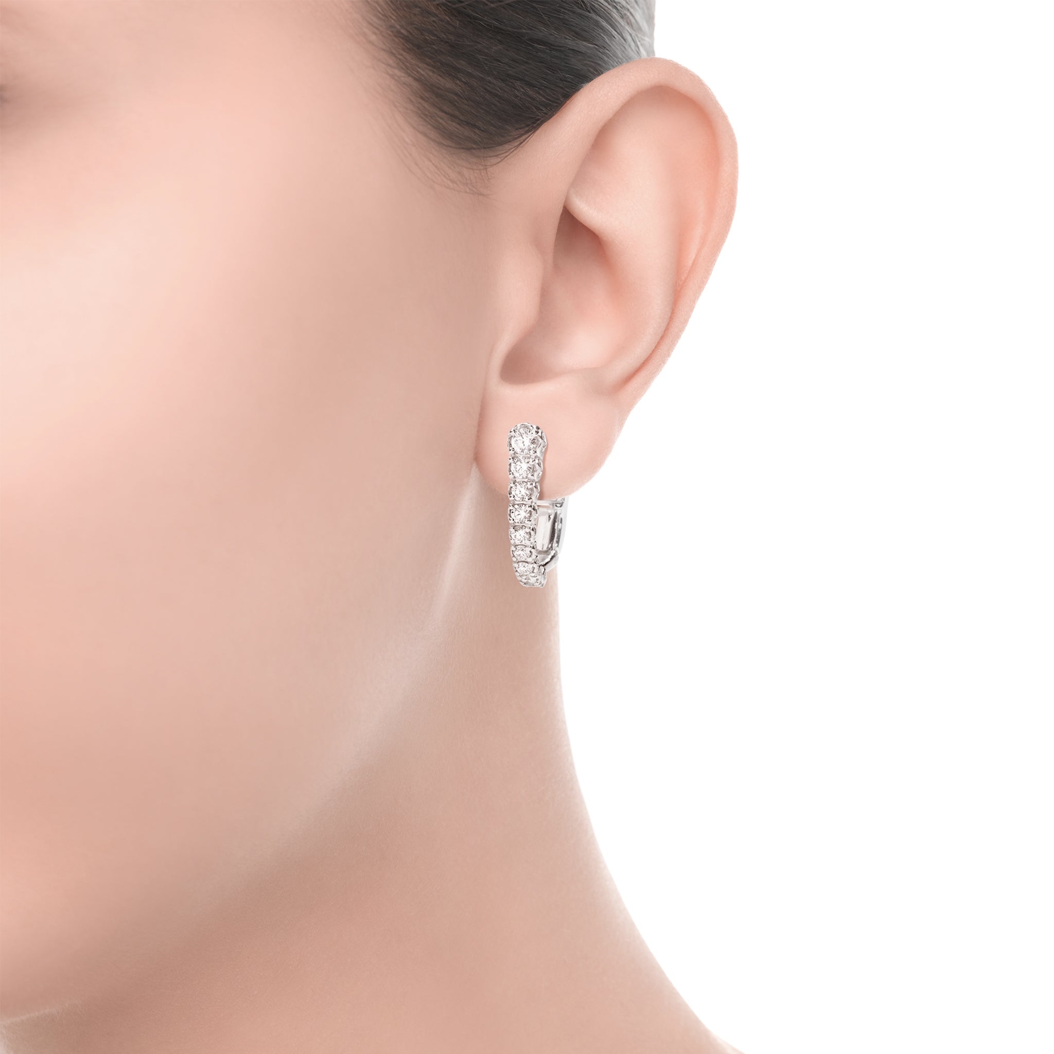 Recarlo Contrarie 18ct White Gold Diamond Earrings E01CM747 Image 3
