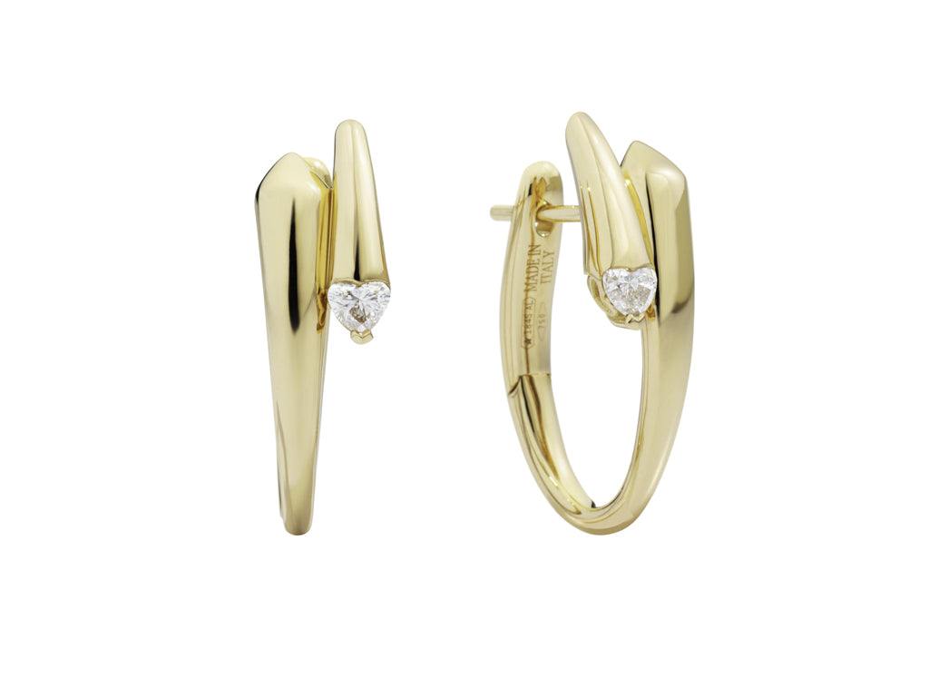 Recarlo Contrarie 18ct Yellow Gold Diamond Earrings REC-023 Image 1