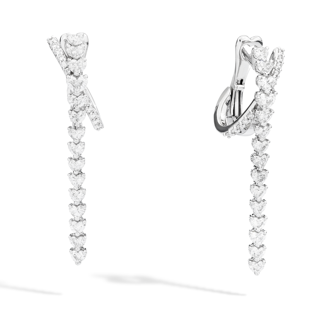 Recarlo Duo 18ct White Gold 2.18ct Diamond Earrings REC-047 Image 1