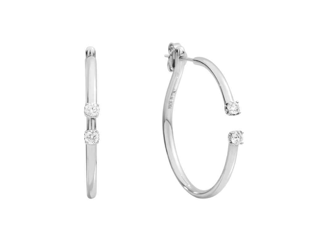 Recarlo More 18ct White Gold 0.40ct Diamond Earrings REC-115 Image 1