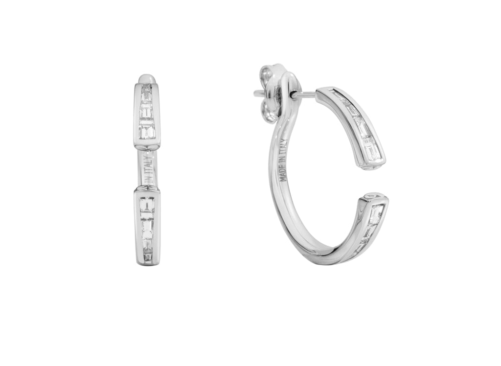 Recarlo More 18ct White Gold 0.78ct Diamond Earrings REC-116 Image 1