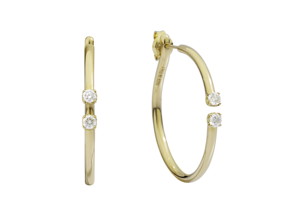 Recarlo More 18ct Yellow Gold 0.40ct Diamond Earrings REC-112 Image 1