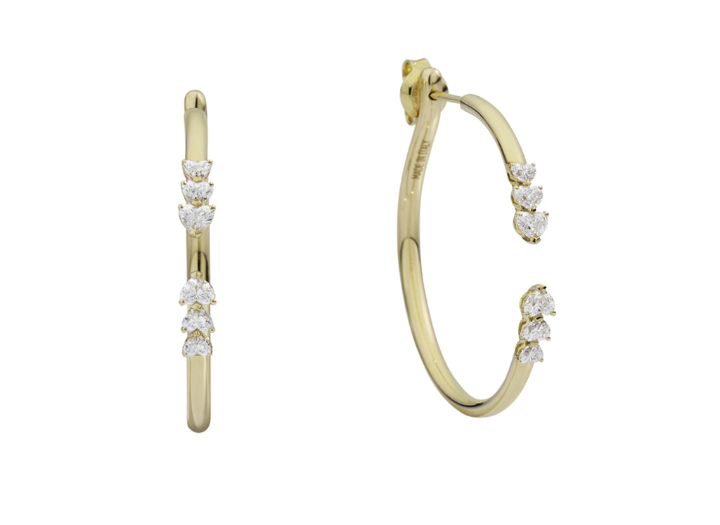 Recarlo More 18ct Yellow Gold 0.96ct Diamond Earrings REC-111 Image 1