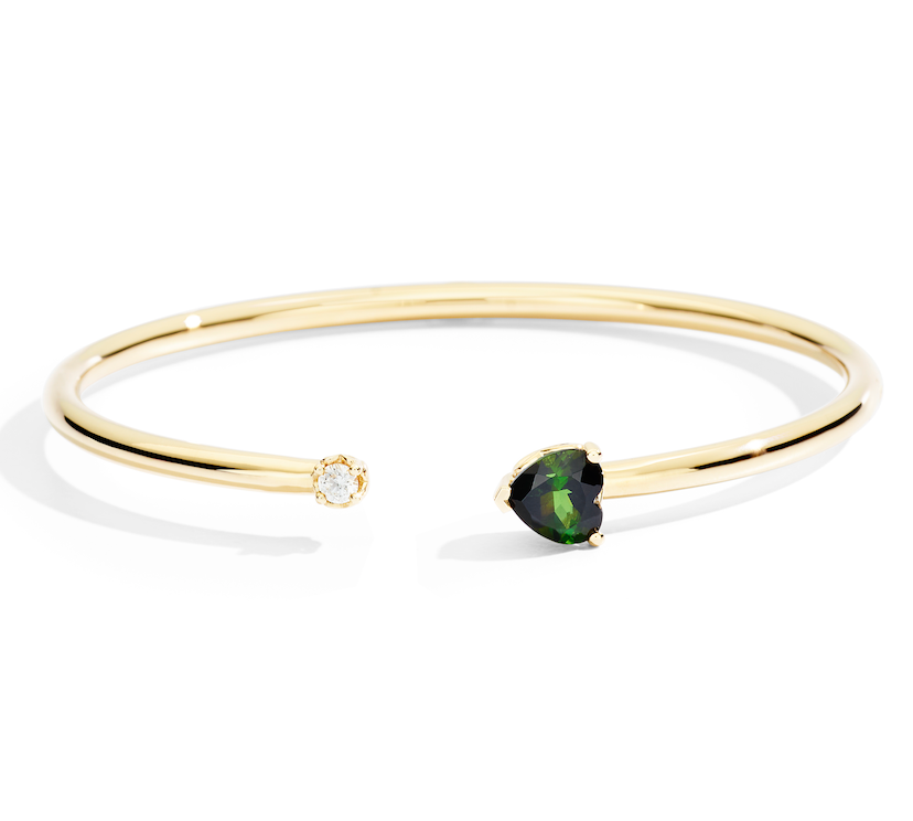 Recarlo More 18ct Yellow Green Tourmaline and Diamond Bracelet REC-097 Image 1