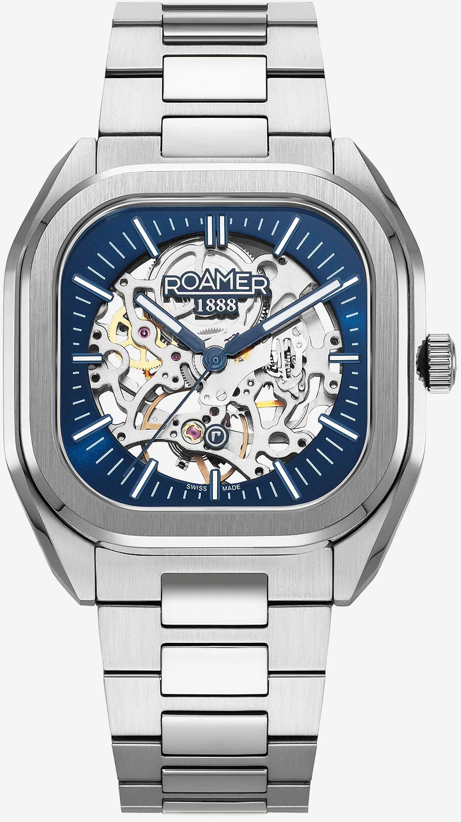 Roamer Mechano Blue Skeleton Watch 985986 41 45 20 Image 1
