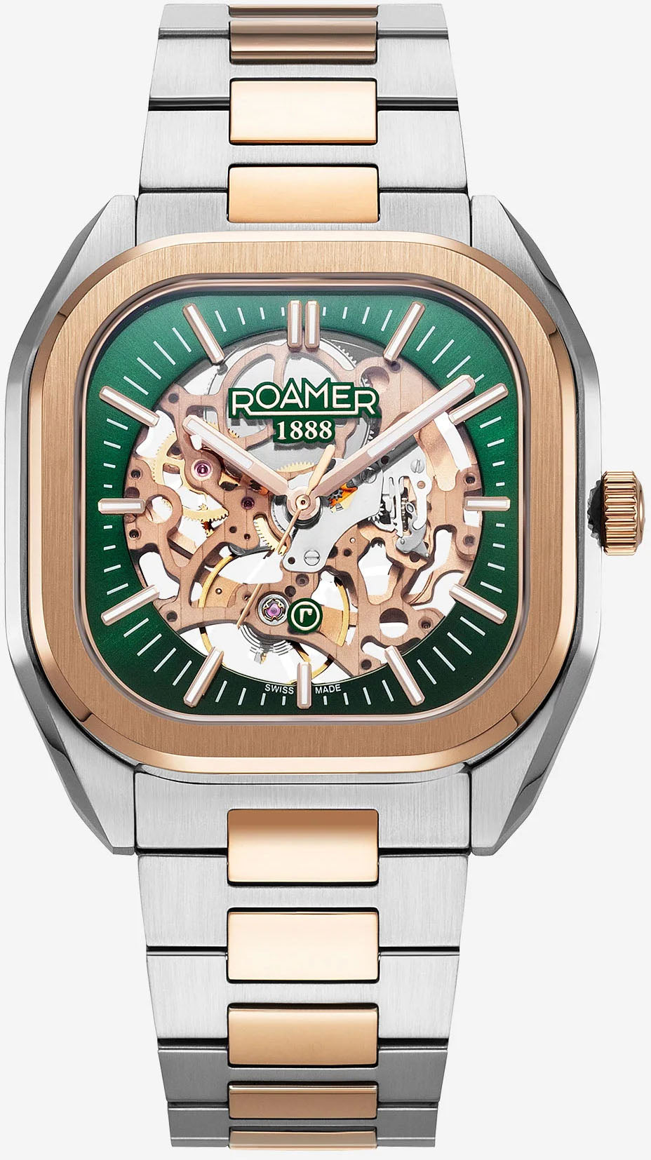 Roamer Mechano Green Skeleton Watch 985986 49 75 20 Image 1