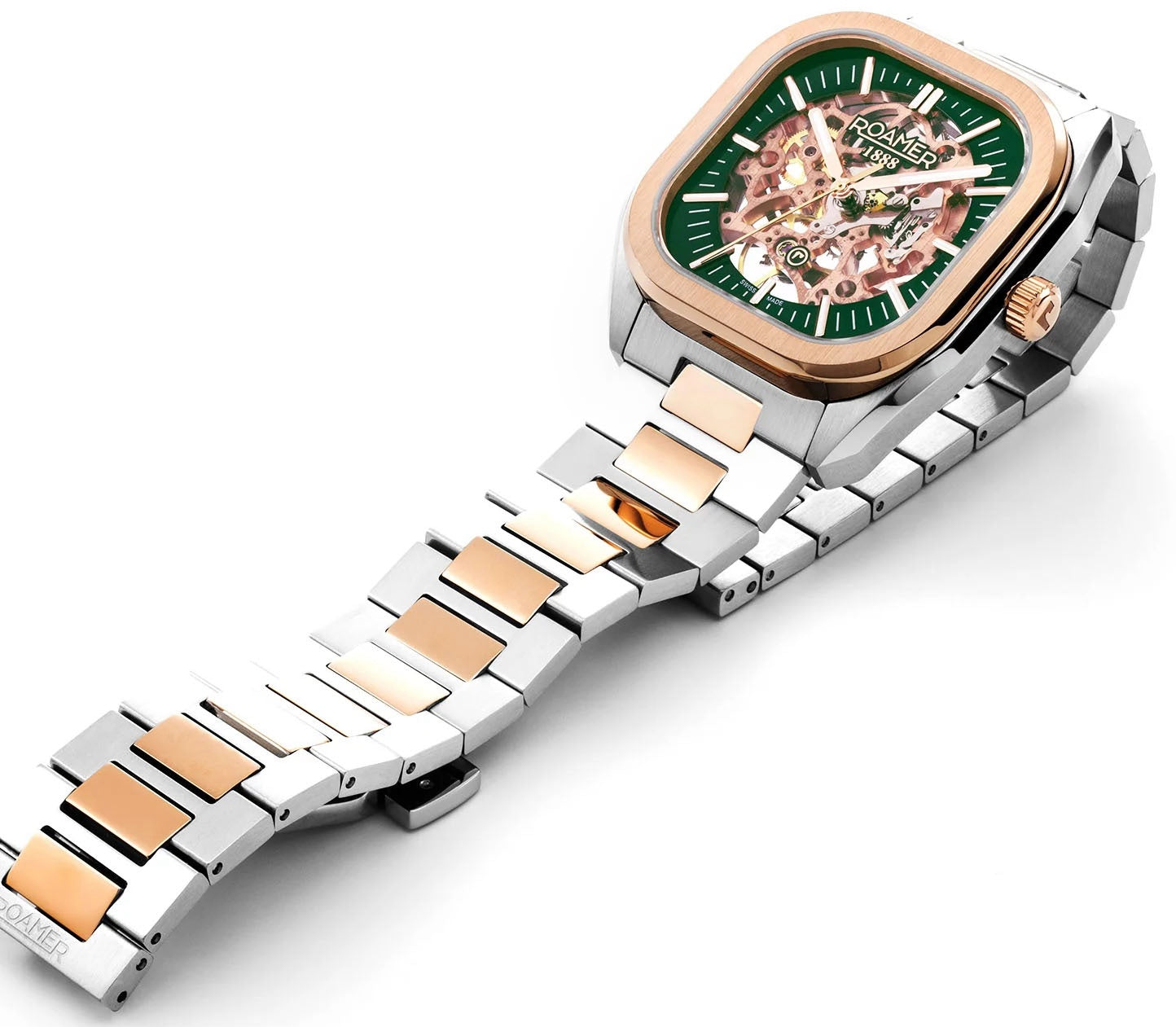 Roamer Mechano Green Skeleton Watch 985986 49 75 20 Image 8