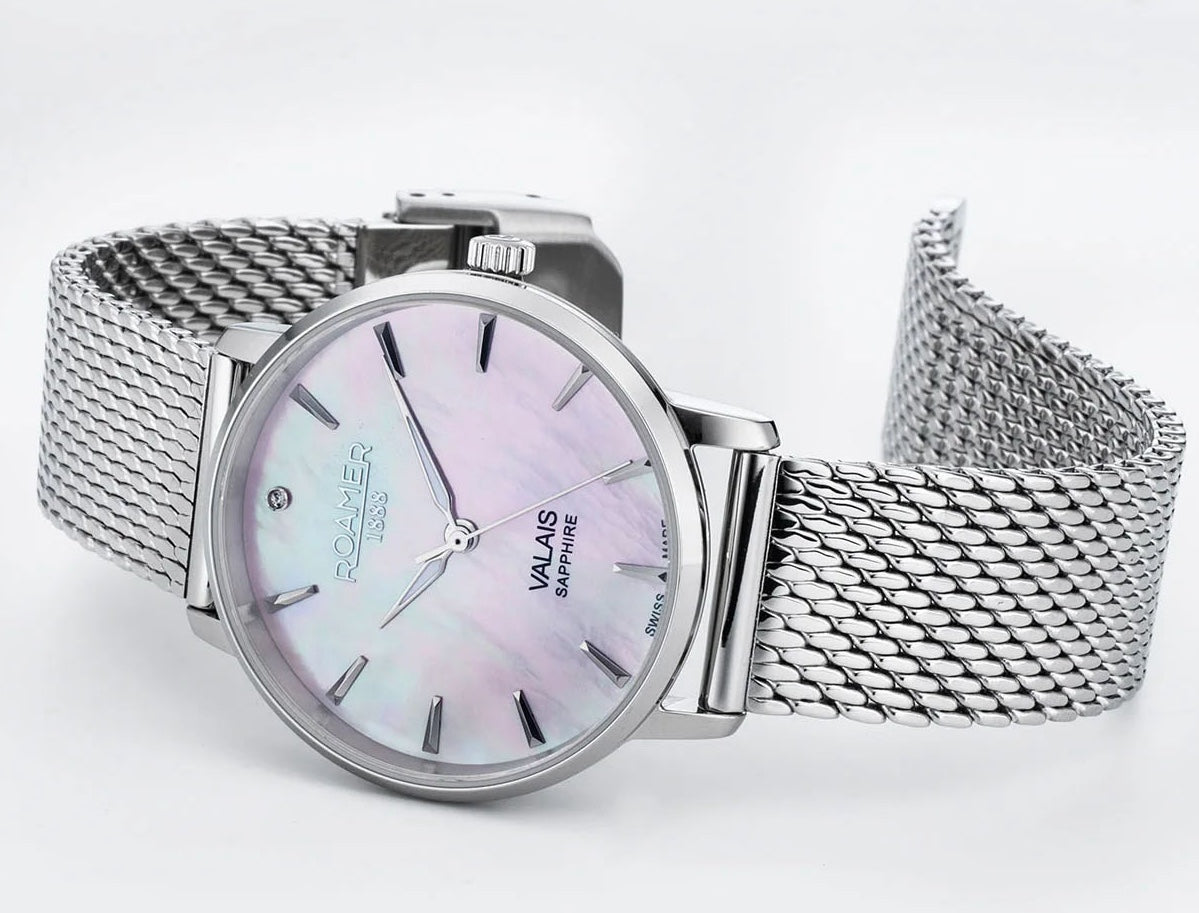 Roamer Valais Pink MOP Ladies Watch 989847 41 10 05 Image 8