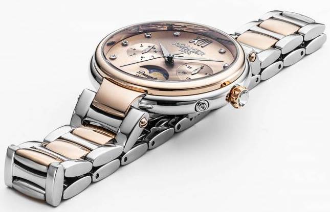 Roamer Watch Dreamline Moonphase Pink MOP Dial Rose Gold Bicolour 858801 49 38 50 Image 3
