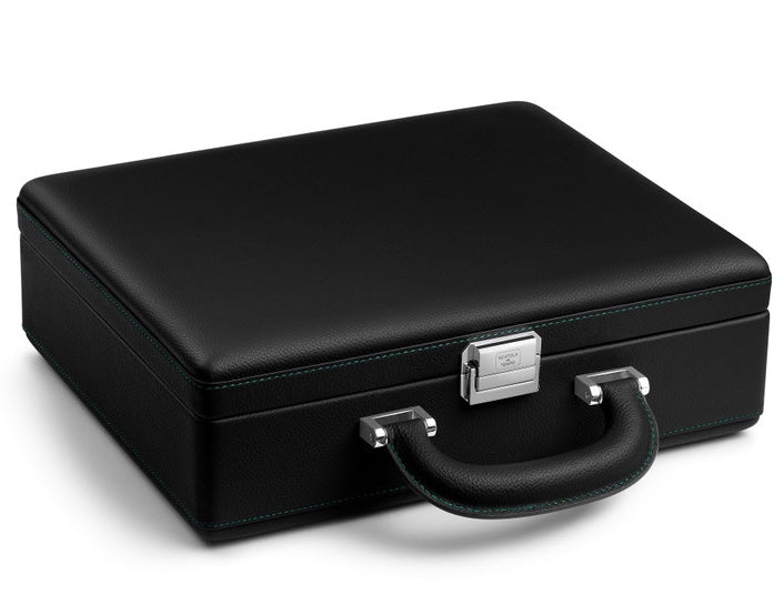 Scatola del Tempo Watch Case Valigetta 8 Handle Black Blue Tiffany 05013.BBLSIL Image 2