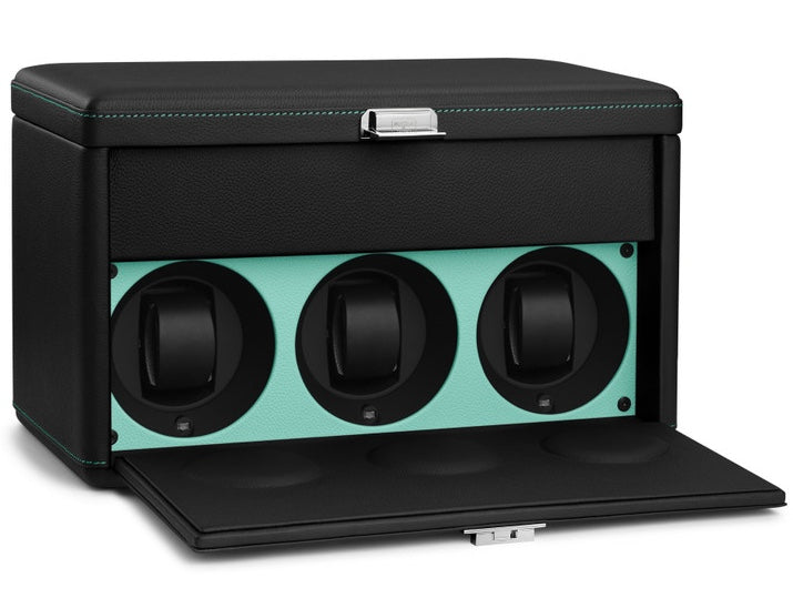 Scatola del Tempo Watch Winder 7RT Black Blue Tiffany 02069.BBLSIL Image 3