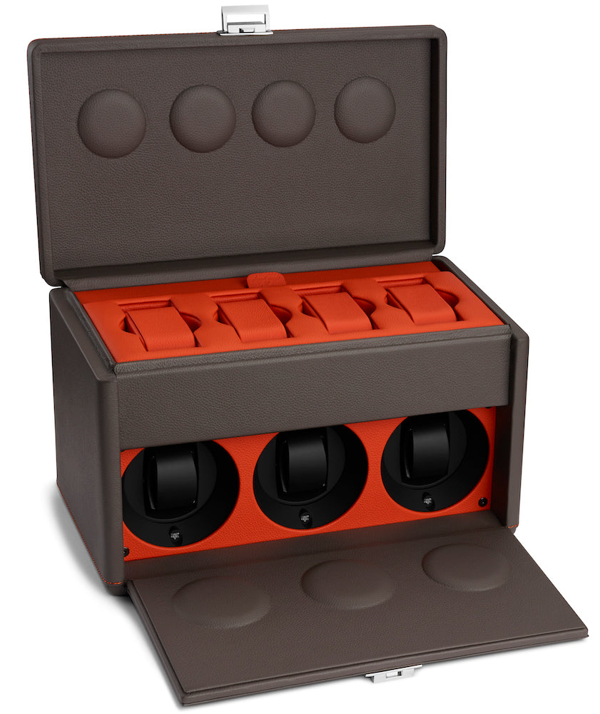 Scatola del Tempo Watch Winder 7RT Grey Orange 02069 Grey Orange Image 1
