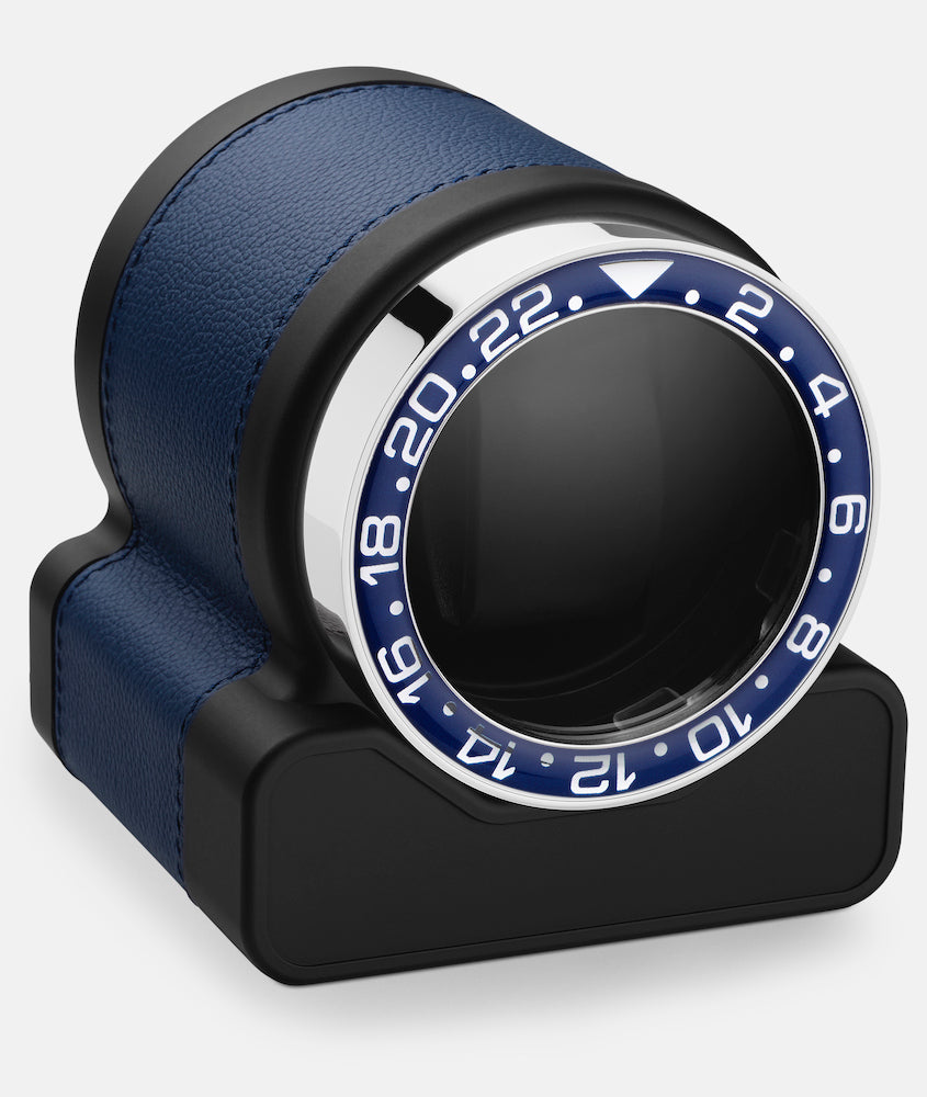 Scatola del Tempo Watch Winder Rotor One Blue Blue Bezel 03008.BLSIL 03015.GHB Image 1