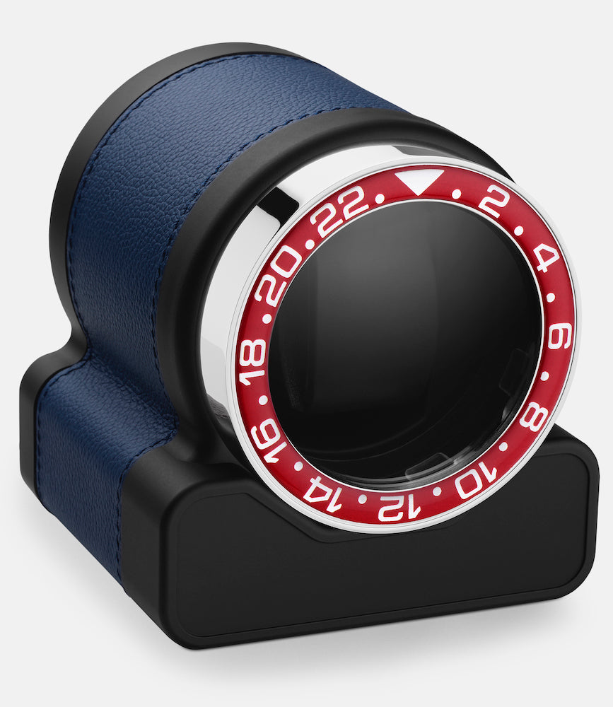 Scatola del Tempo Watch Winder Rotor One Blue Red Bezel 03008.BLSIL 03015.GHR Image 1