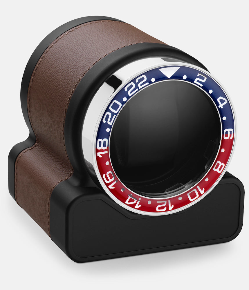 Scatola del Tempo Watch Winder Rotor One Chestnut Pepsi Bezel 03008.CSIL 03015.GHPEP Image 1