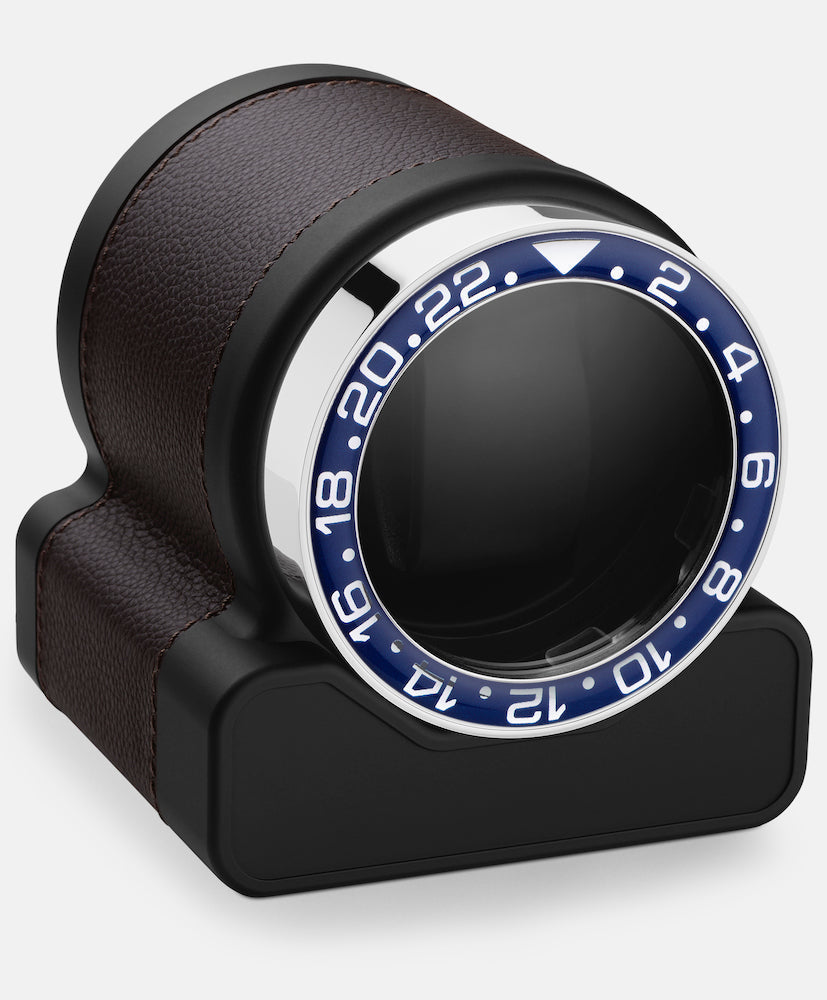 Scatola del Tempo Watch Winder Rotor One Chocolate Blue Bezel 03008.MSIL 03015.GHB Image 1