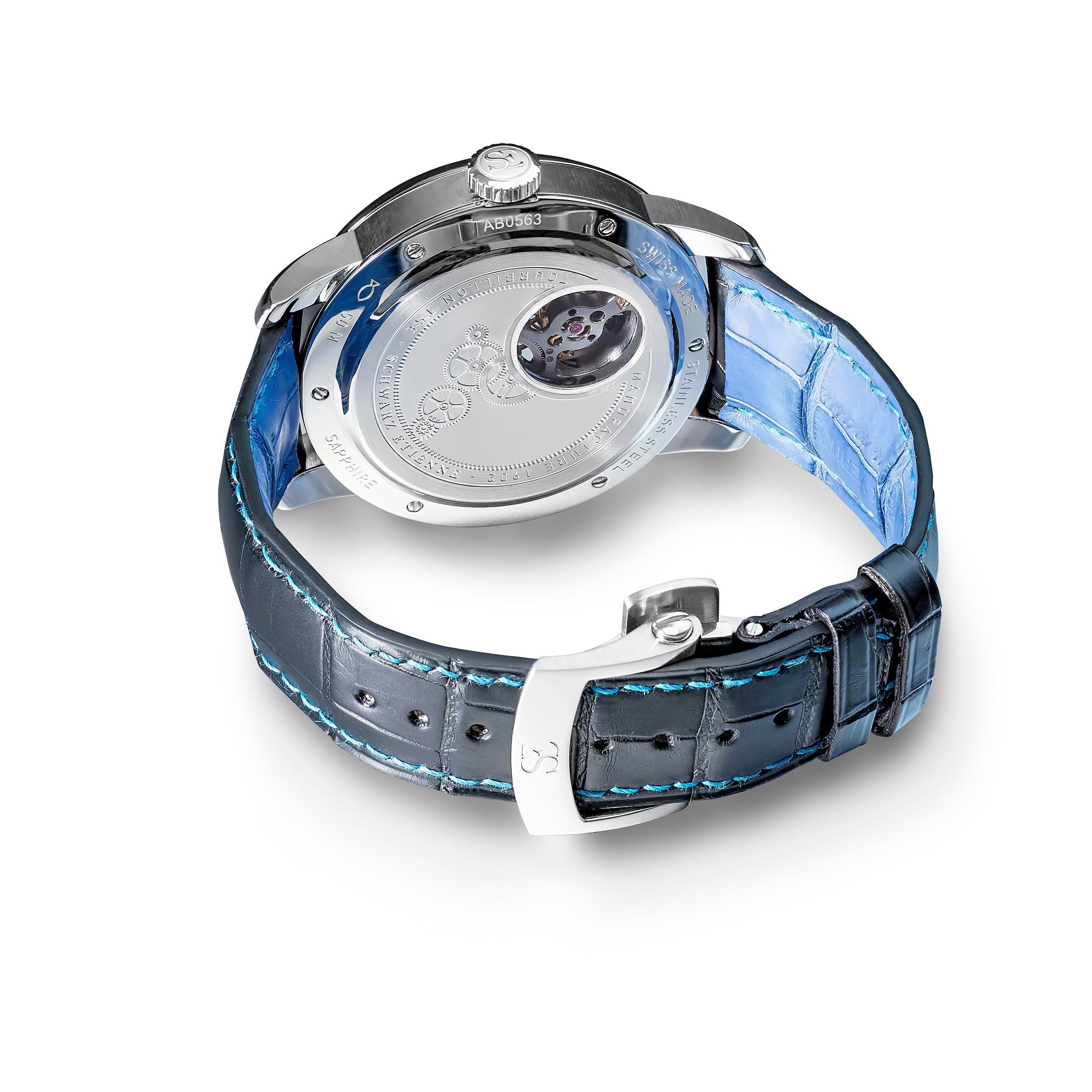 Schwarz Etienne La Chaux De Fonds Tourbillon Retrograde Small Second Watch WCF22TSE03SS01AA Image 3