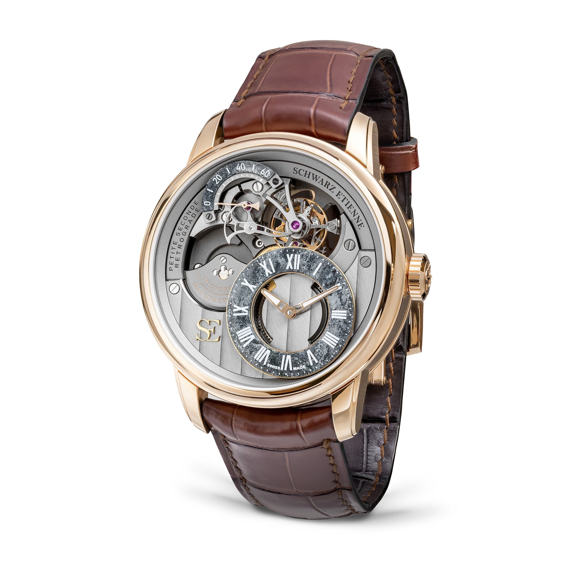 Schwarz Etienne La Chaux De Fonds Tourbillon Retrograde Small Second Watch WCF22TSE06RB21AA Image 2