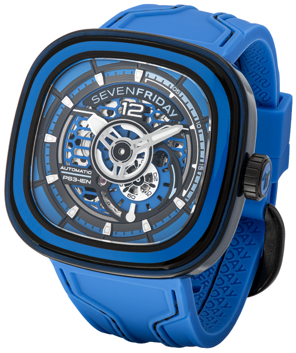 SevenFriday PS3/04 Chromatic Carbon Blue Watch SF-PS3/04 CCB Image 1