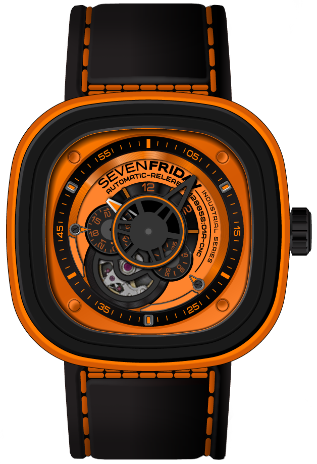 SevenFriday Watch Orange P1/03 P1/03 Orange Image 1