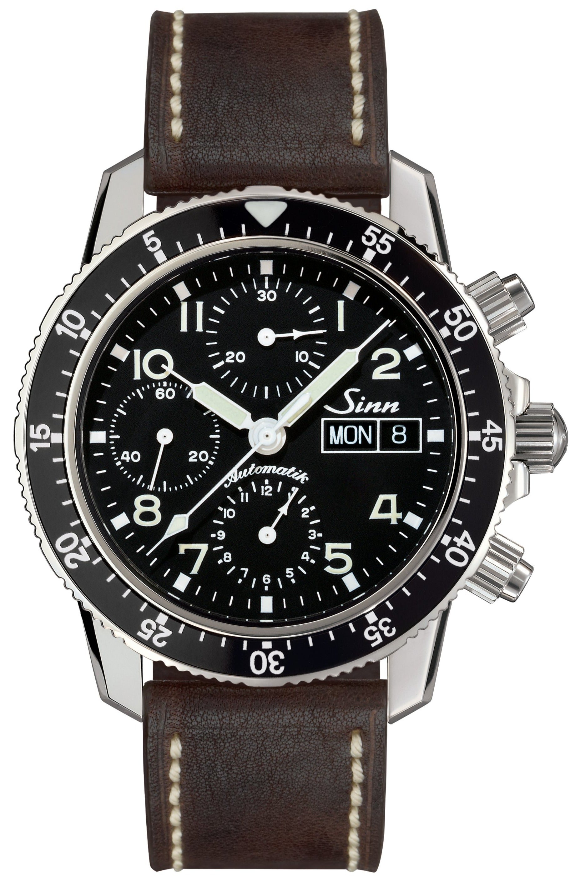 Sinn 103 St Sa Flieger Chronograph Vintage Leather Watch 103.061 Vintage Leather Strap Image 1