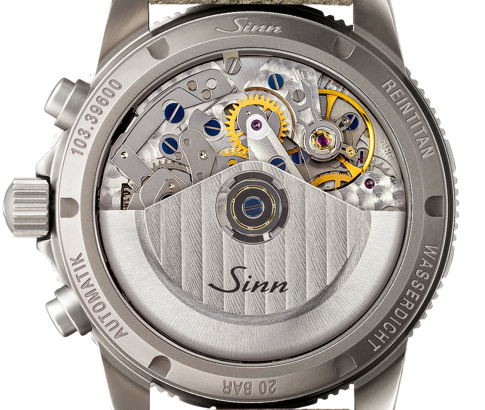 Sinn 103 Ti Ar Titanium Alligator Black White Stitch Watch 103.071 Aligator Black White Stitch Image 3