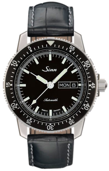Sinn 104 St Sa I Black Aligator Watch 104.010 Black Cowhide Aligator Image 1
