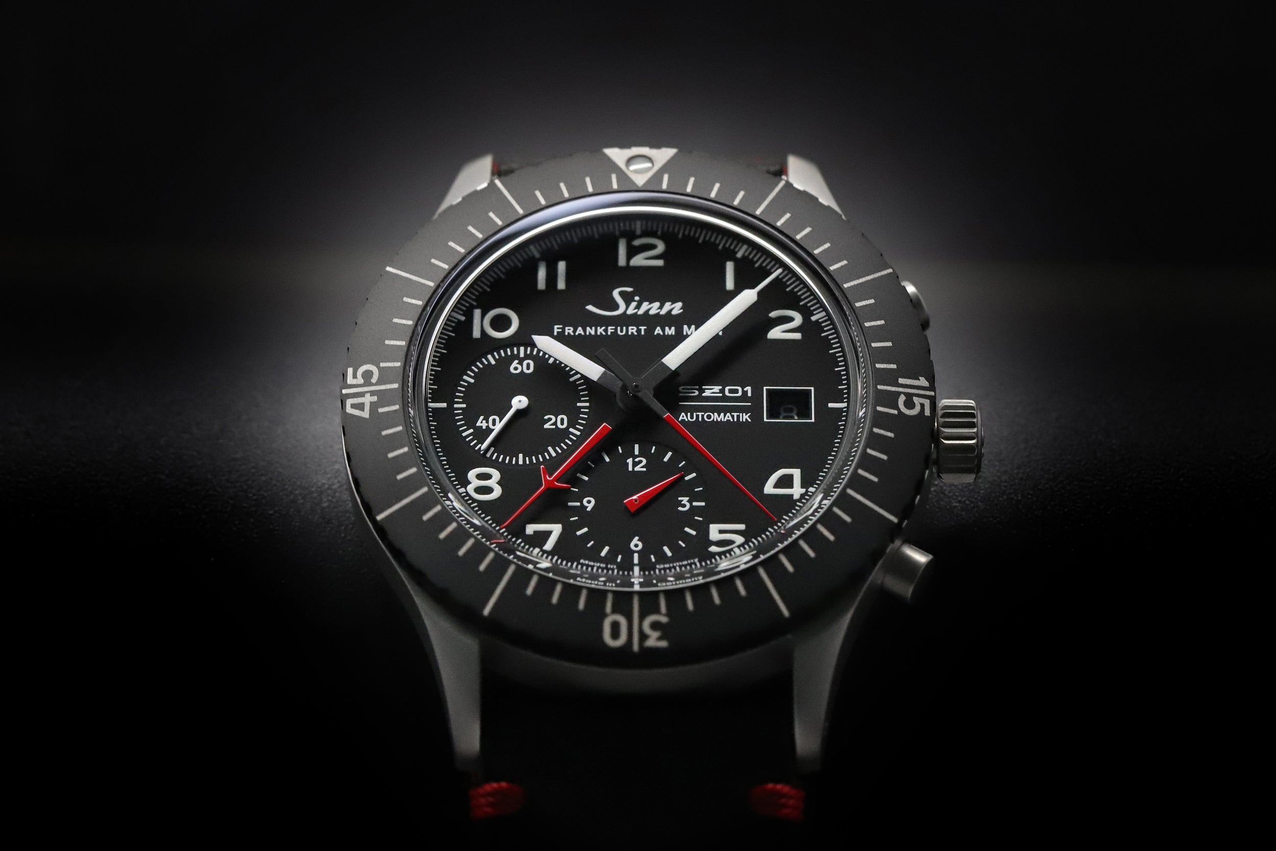 Sinn 156.1 Vintage Black With Red Seam Watch SIN-953 Image 6
