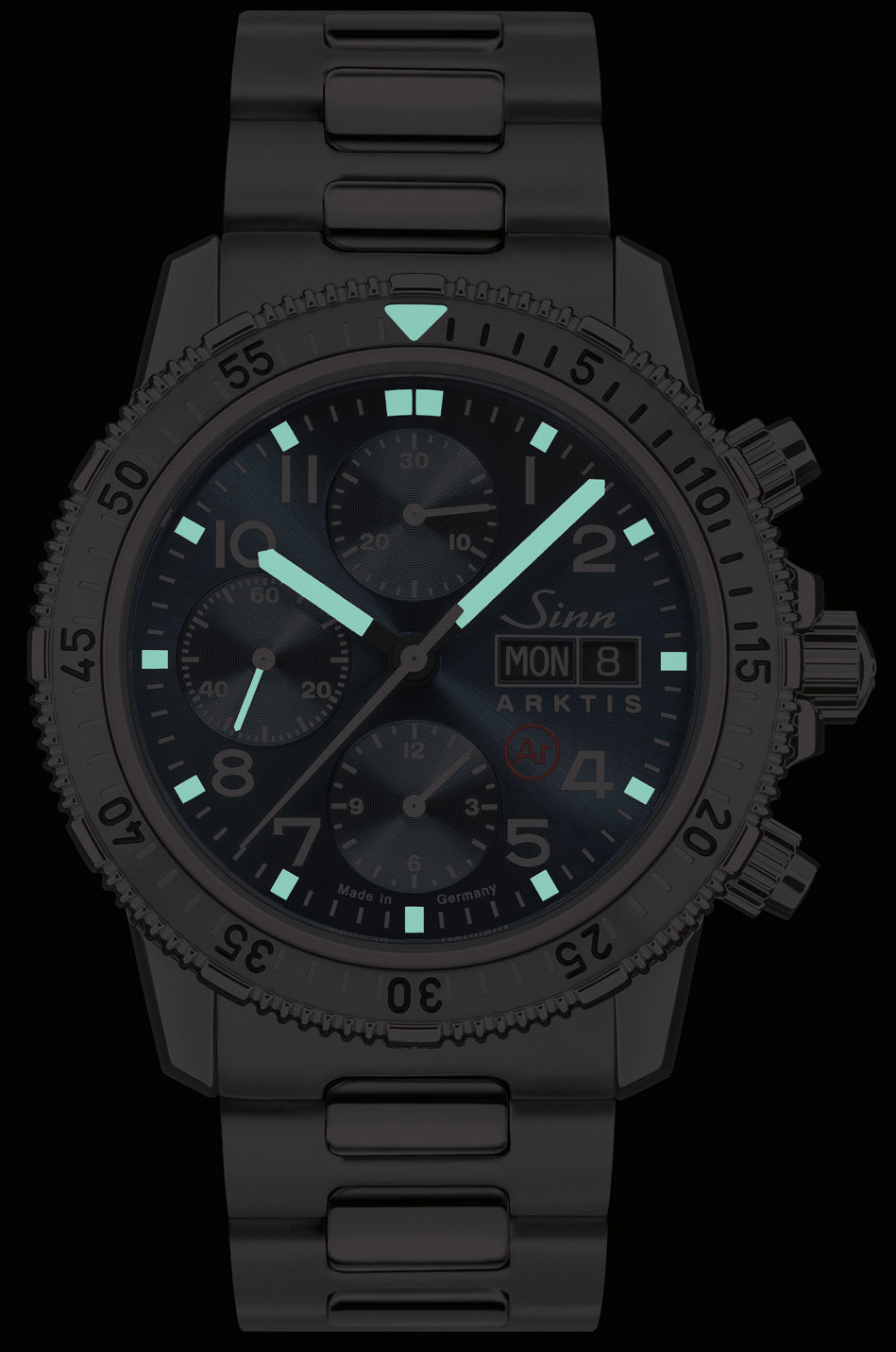 Sinn 206 Arktis II Solid Link Bracelet Watch 206.012 Solid Link Bracelet Image 2