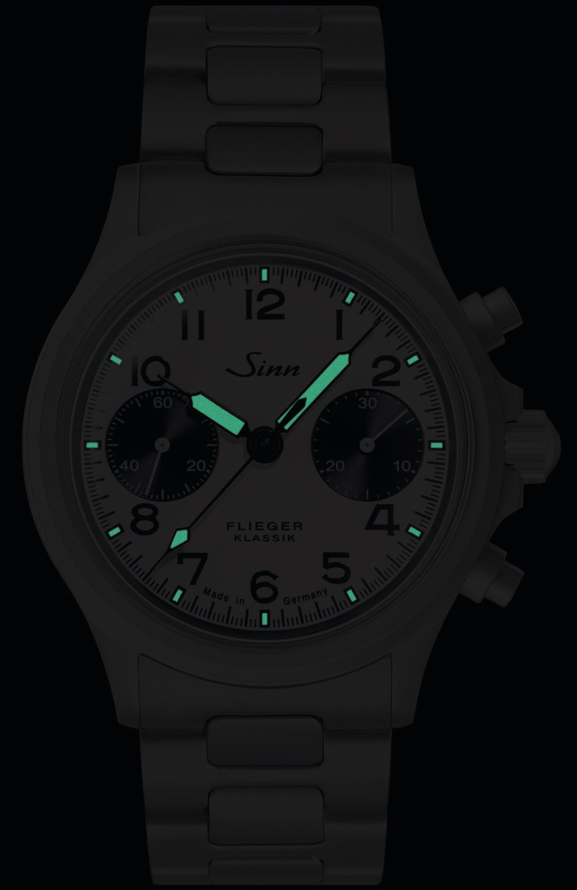 Sinn 356 Pilot Classic W H-Link Bracelet Watch 356.0201 Bracelet Image 2