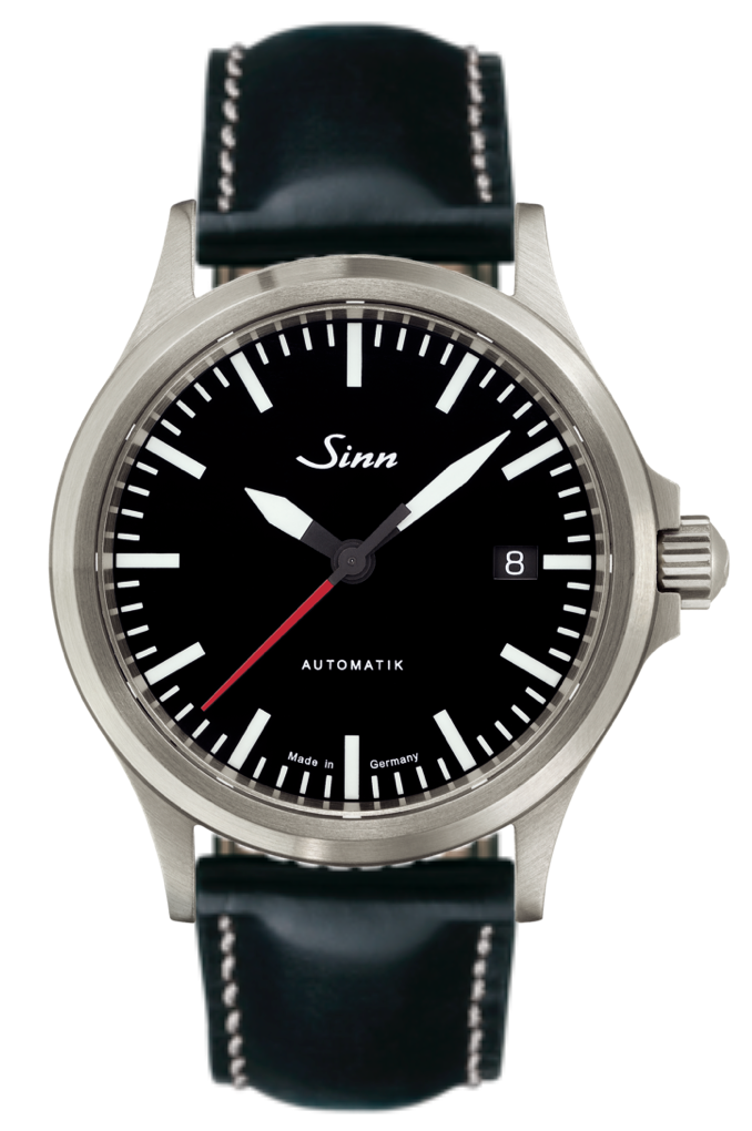 Sinn 556 I RS Cowhide Black Contrasting Seam White Watch 556.0106 Cowhide Black Contrasting Seam White Image 1