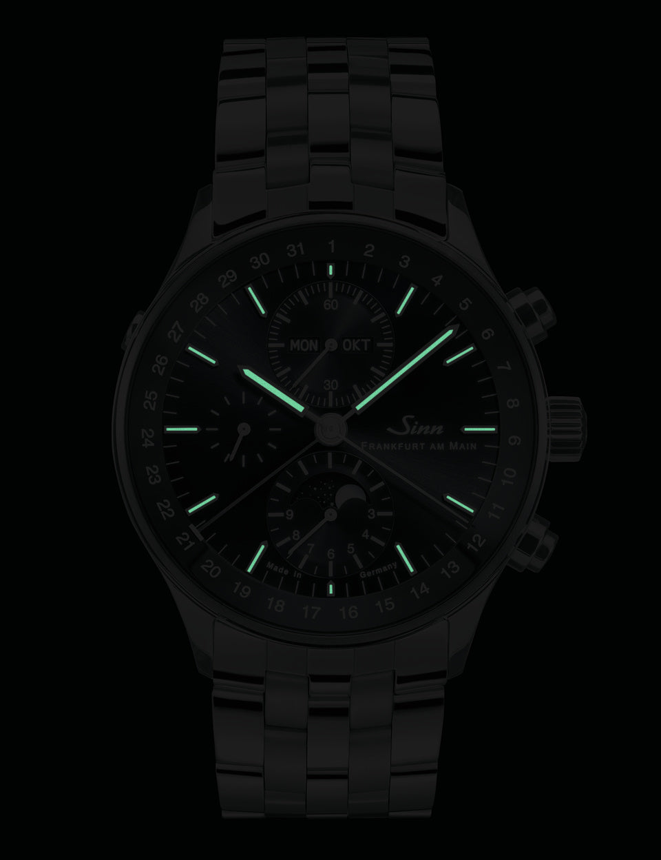 Sinn 6012 Frankfurt Financial District Fine Link Bracelet Watch 6012.010 Fine Link Bracelet Image 2