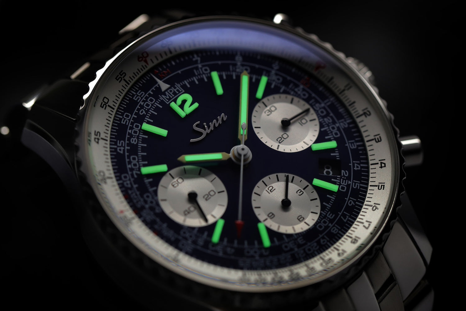 Sinn 903 St BE II Navigation Chronograph Bracelet Watch 903.091 Bracelet Image 6
