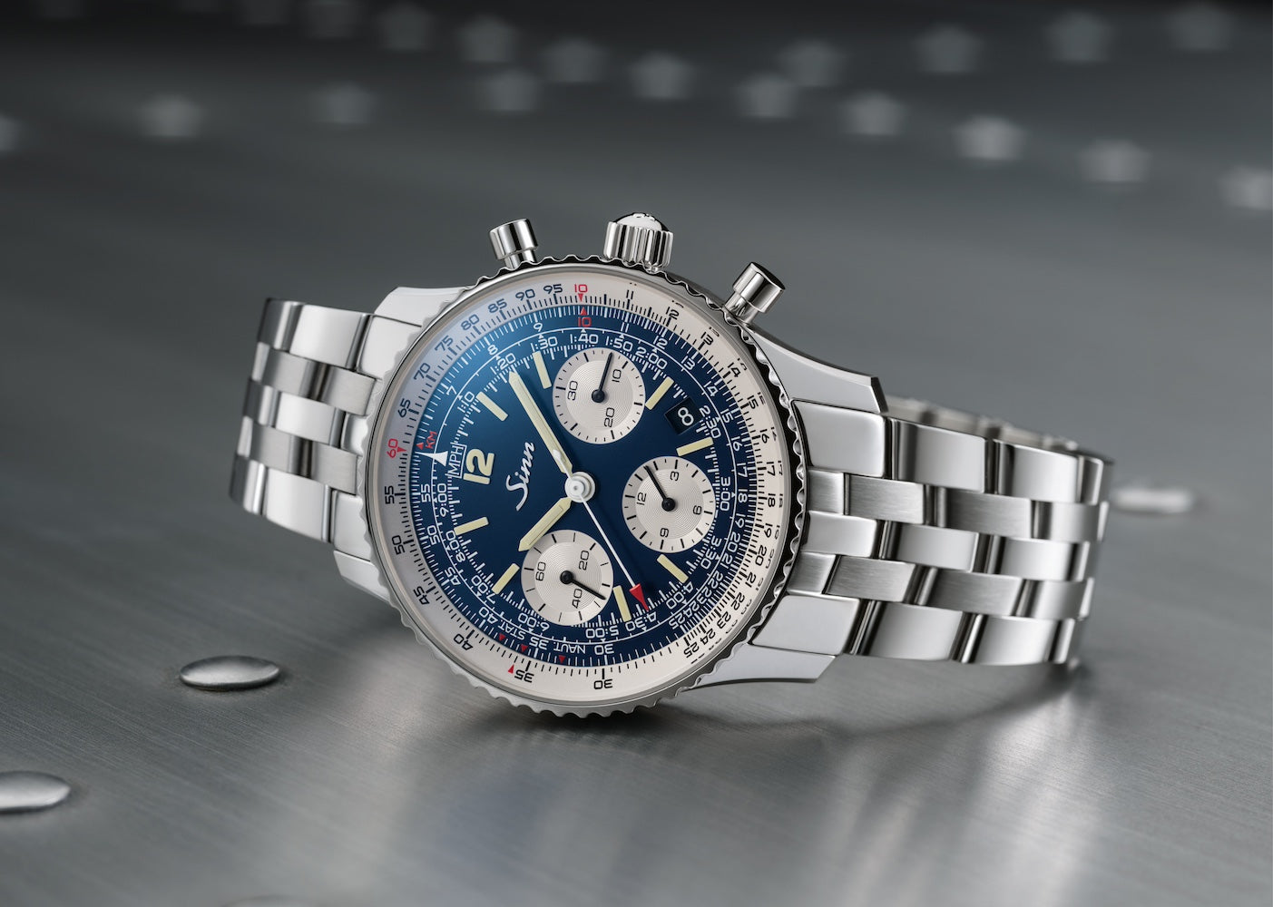 Sinn 903 St BE II Navigation Chronograph Bracelet Watch 903.091 Bracelet Image 7