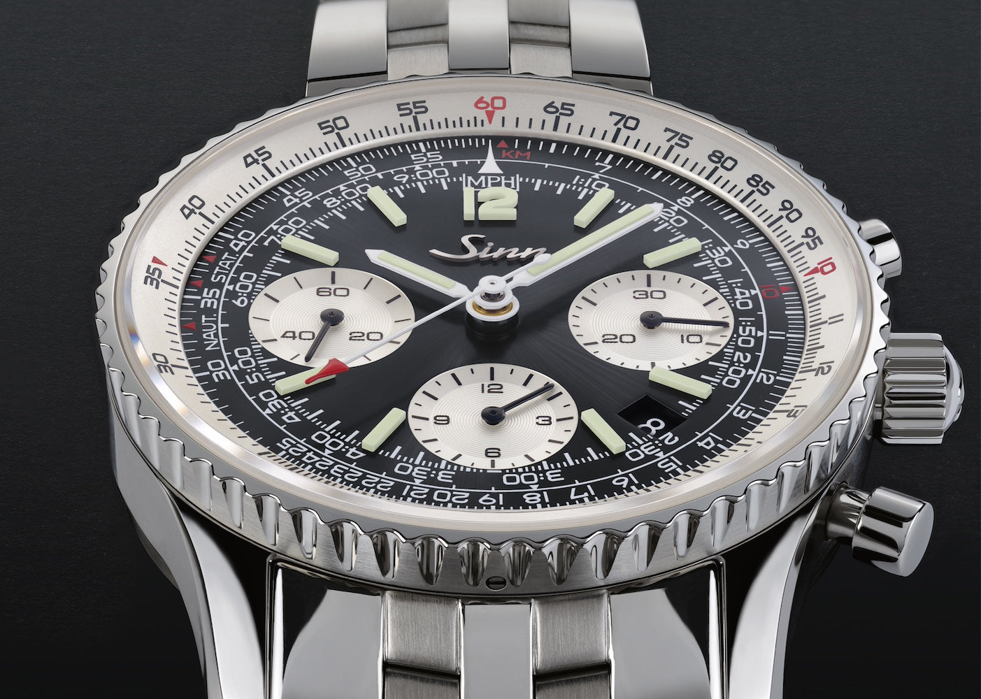 Sinn 903 St II Navigation Chronograph Bracelet Watch 903.090 Bracelet Image 3