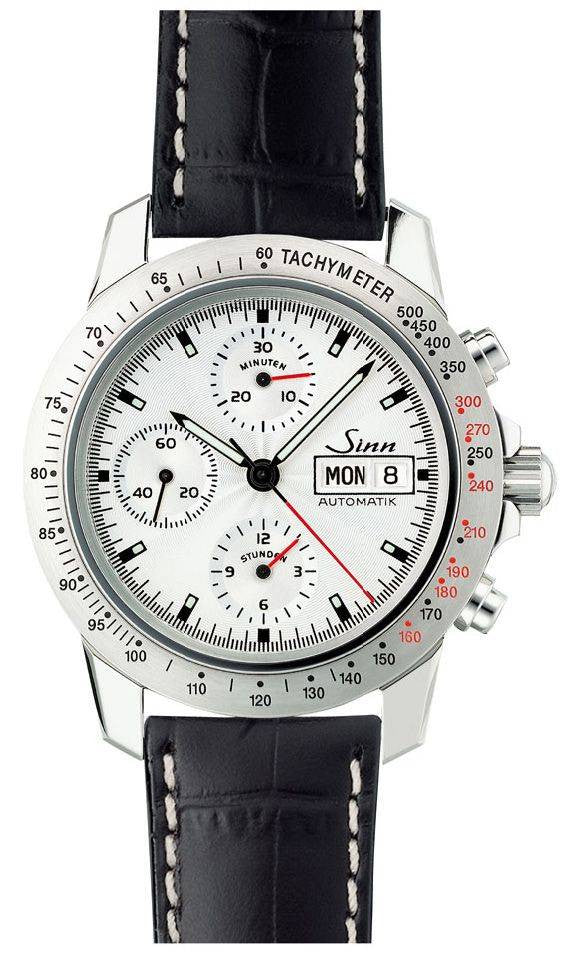 Sinn Motorist Chronograph 303 Silver Ty D 303.013 Leather Strap Image 1