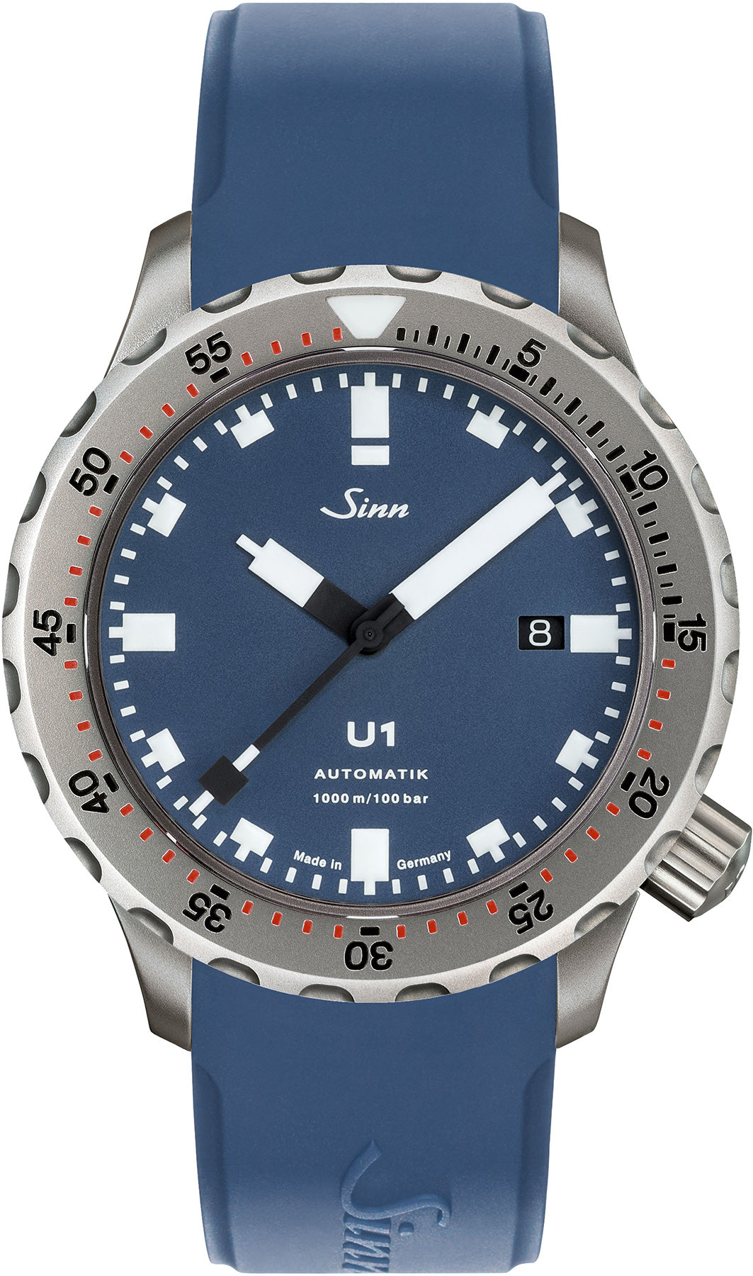 Sinn U1 B Rubber Watch 1010.0102 Rubber Blue Image 1