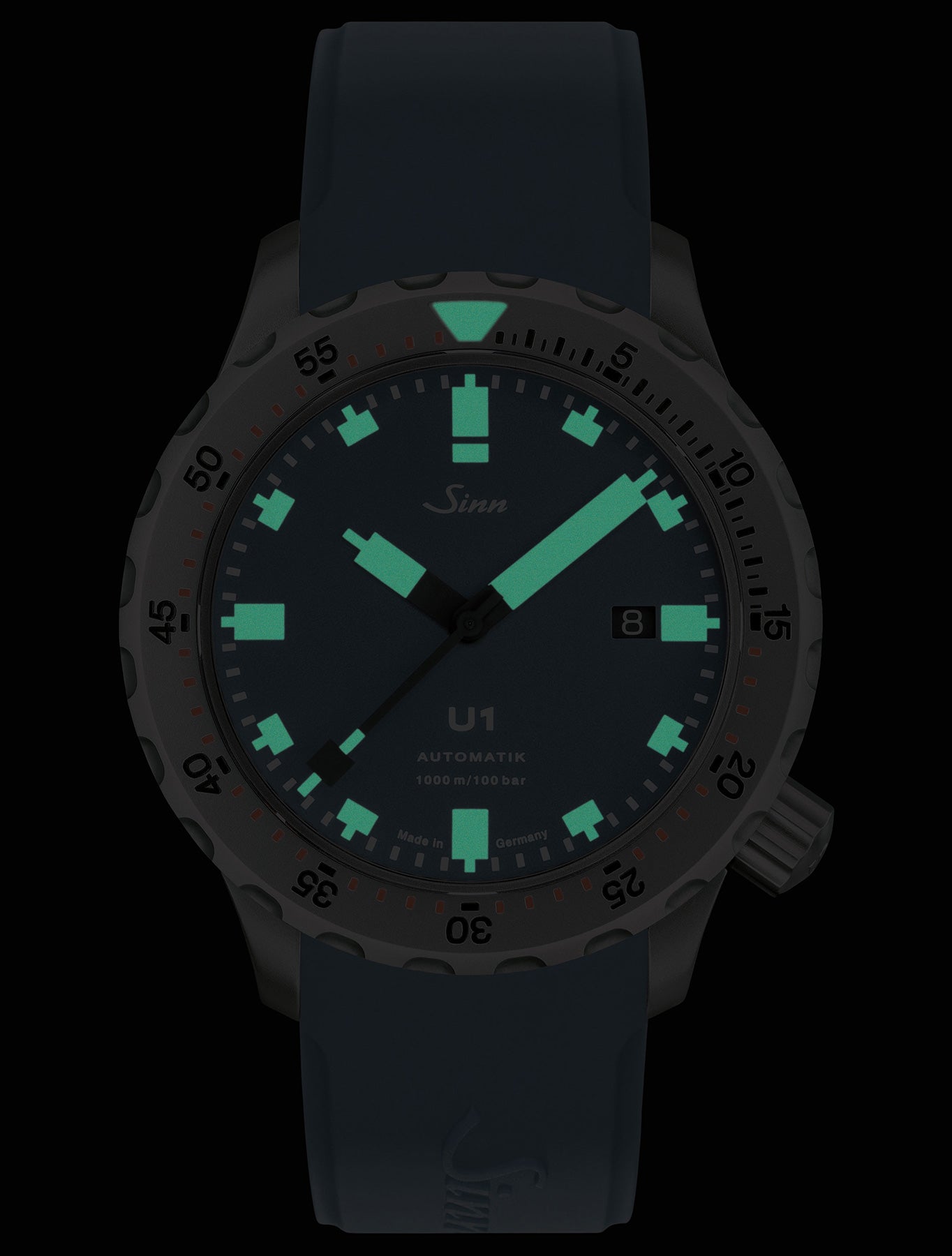 Sinn U1 B Rubber Watch 1010.0102 Rubber Blue Image 4