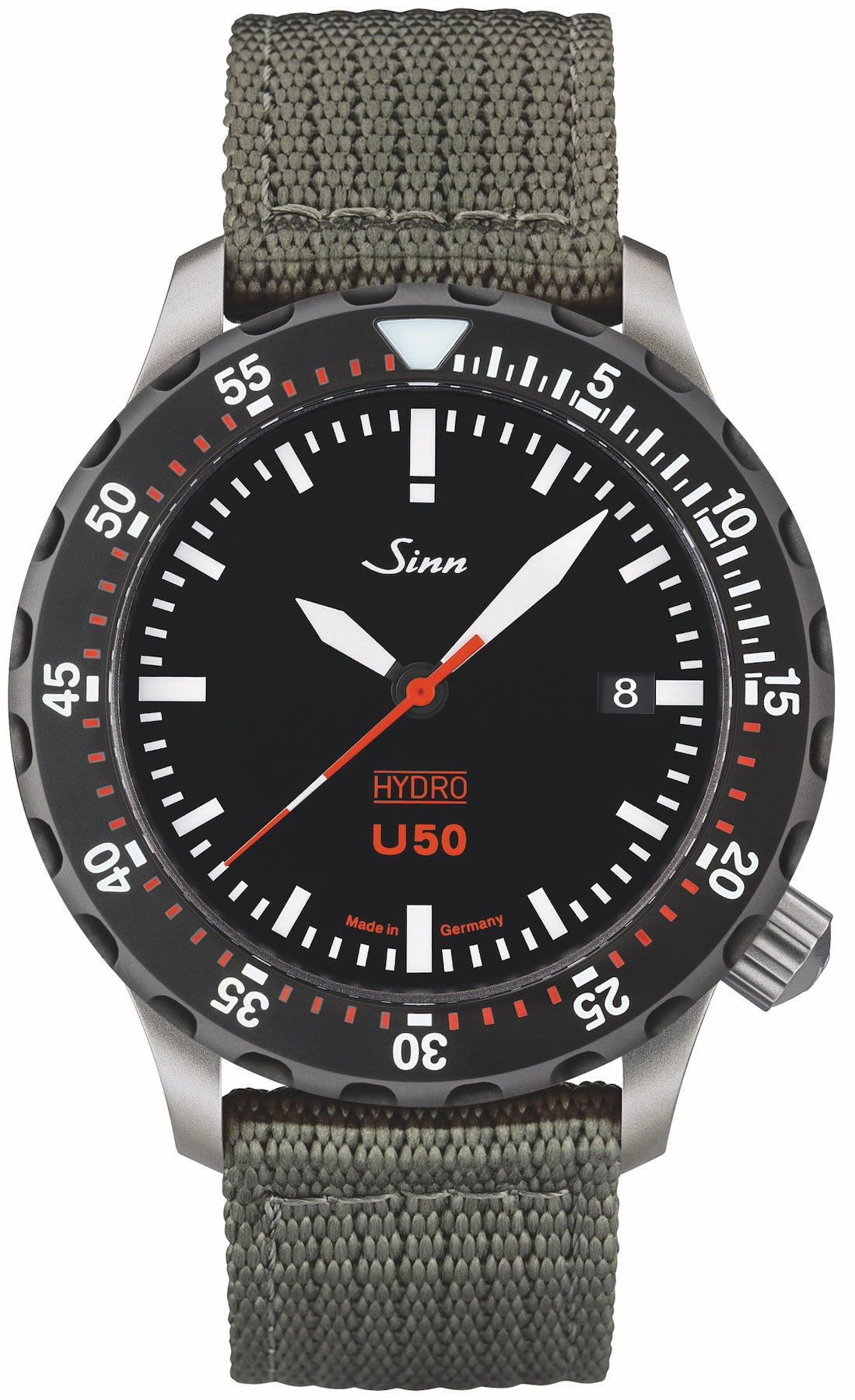 Sinn U50 Hydro SDR Textile Olive Grey Watch 1051.040 Leather Image 1