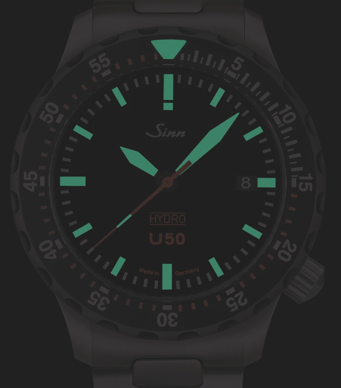 Sinn U50 Hydro SDR Textile Olive Grey Watch 1051.040 Leather Image 2