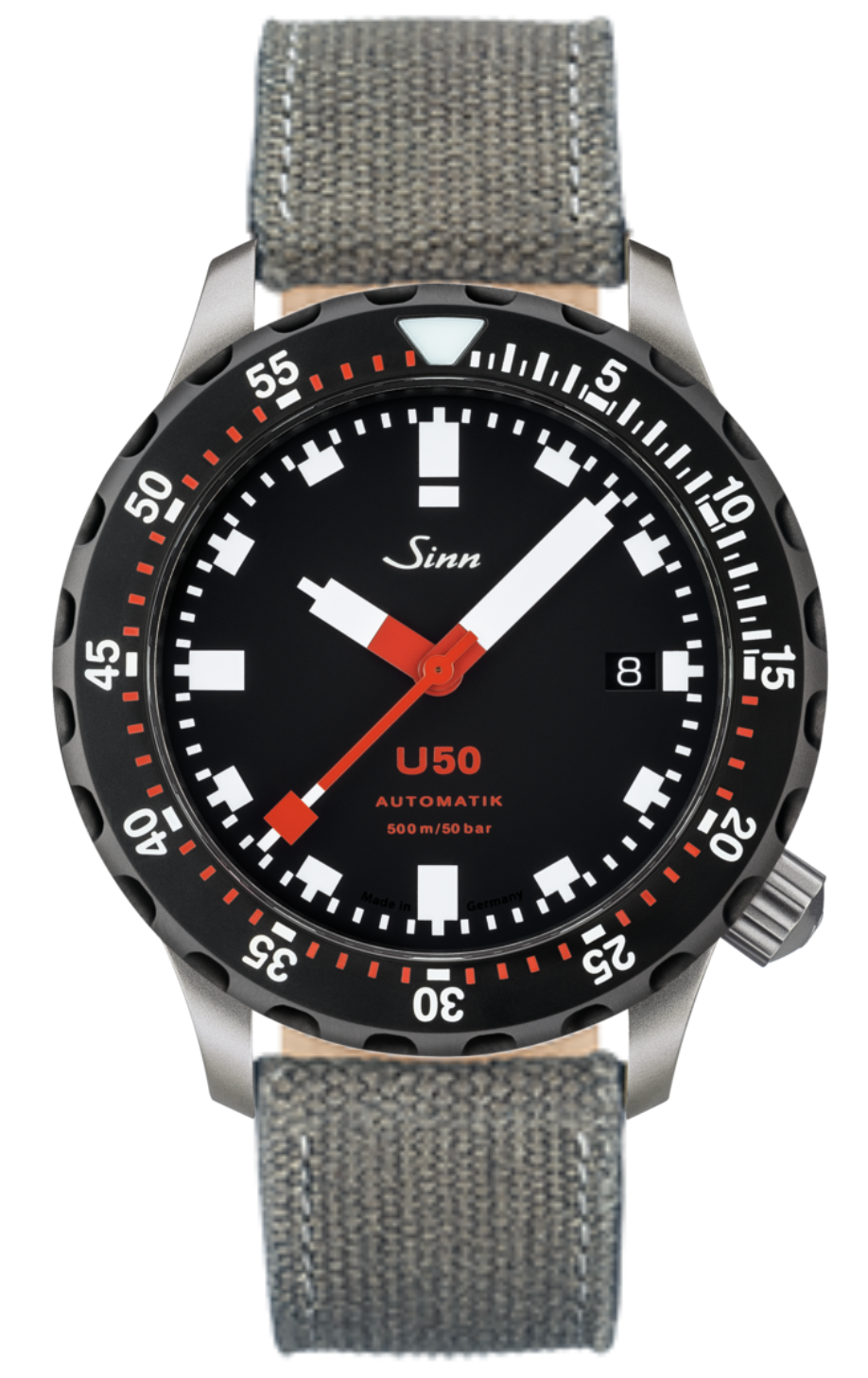 Sinn U50 SDR Canvas Leather Grey Watch 1050.040 Canvas Leather Grey Image 1