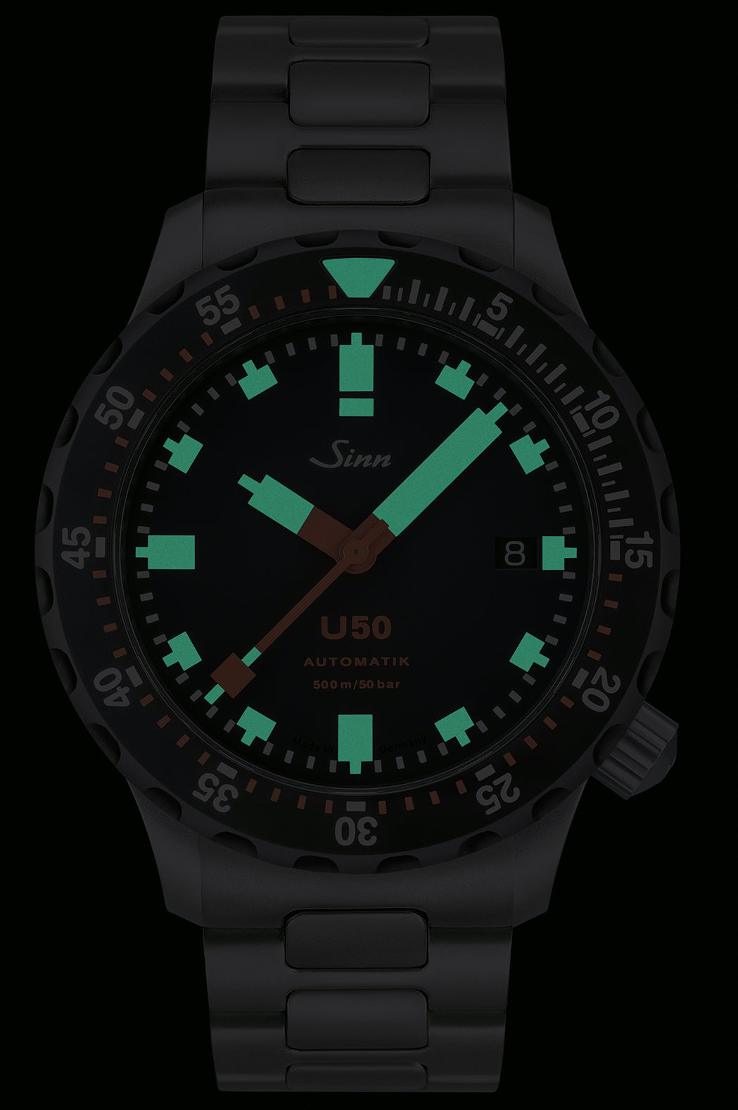 Sinn U50 SDR H Link Bracelet Watch 1050.040 H Link Bracelet Image 2