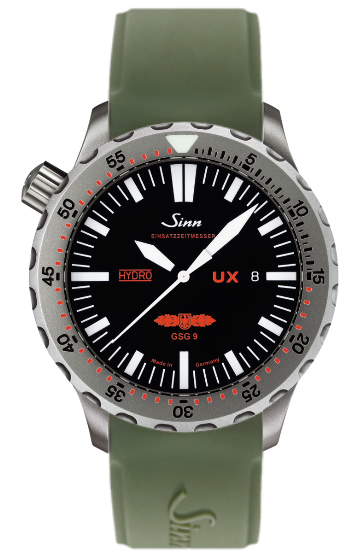 Sinn UX GSG 9 EZM 2B Tegimented Green Rubber Watch 403.041 GREEN RUBBER Image 1